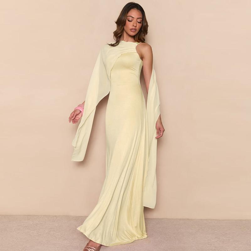 Women Summer Sleeveless Chiffon Party Club Evening Vacation Bodycon Long Dress