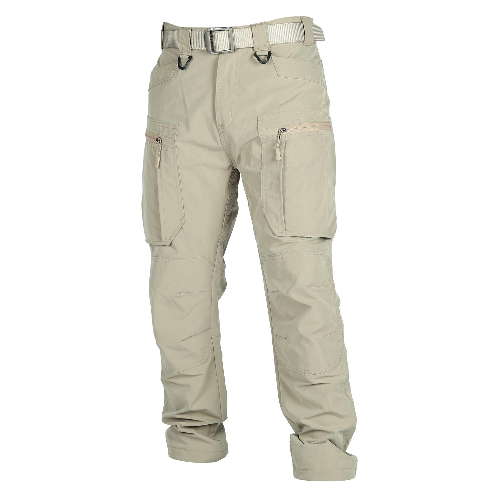 2-Pack Mens Lightweight Cargo Pants, Ripstop Tactical Pants with Large-Capacity Pockets, Wear-Resistant Fabric for Outdoor Hiking & Travel