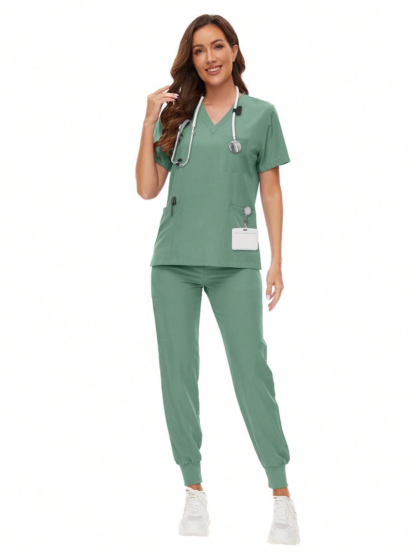 Scrubs Women Nursing Beauty SPA Uniforms Pet Clinic Store Veterinary Dentistry Work Clothes Set High-Quality Nurse Uniform