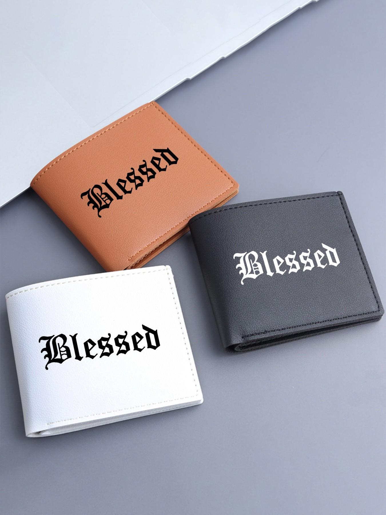 Blessed Faith Theme Men's Foldable Wallet, Multi-Card Slot Card Holder, Model 0108224, Stylish and Functional Accessory for Everyday Use
