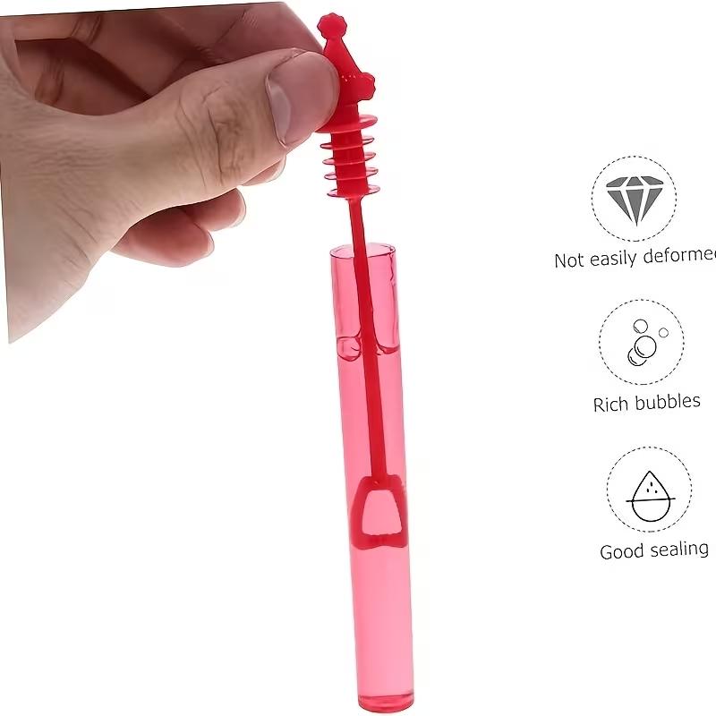 10pcs Outdoor Bubble Sticks, Fun Bubble Blowing Sticks, 4 Mixed Styles, Ideal for Christmas, Weddings, Parties, Outdoor Celebrations