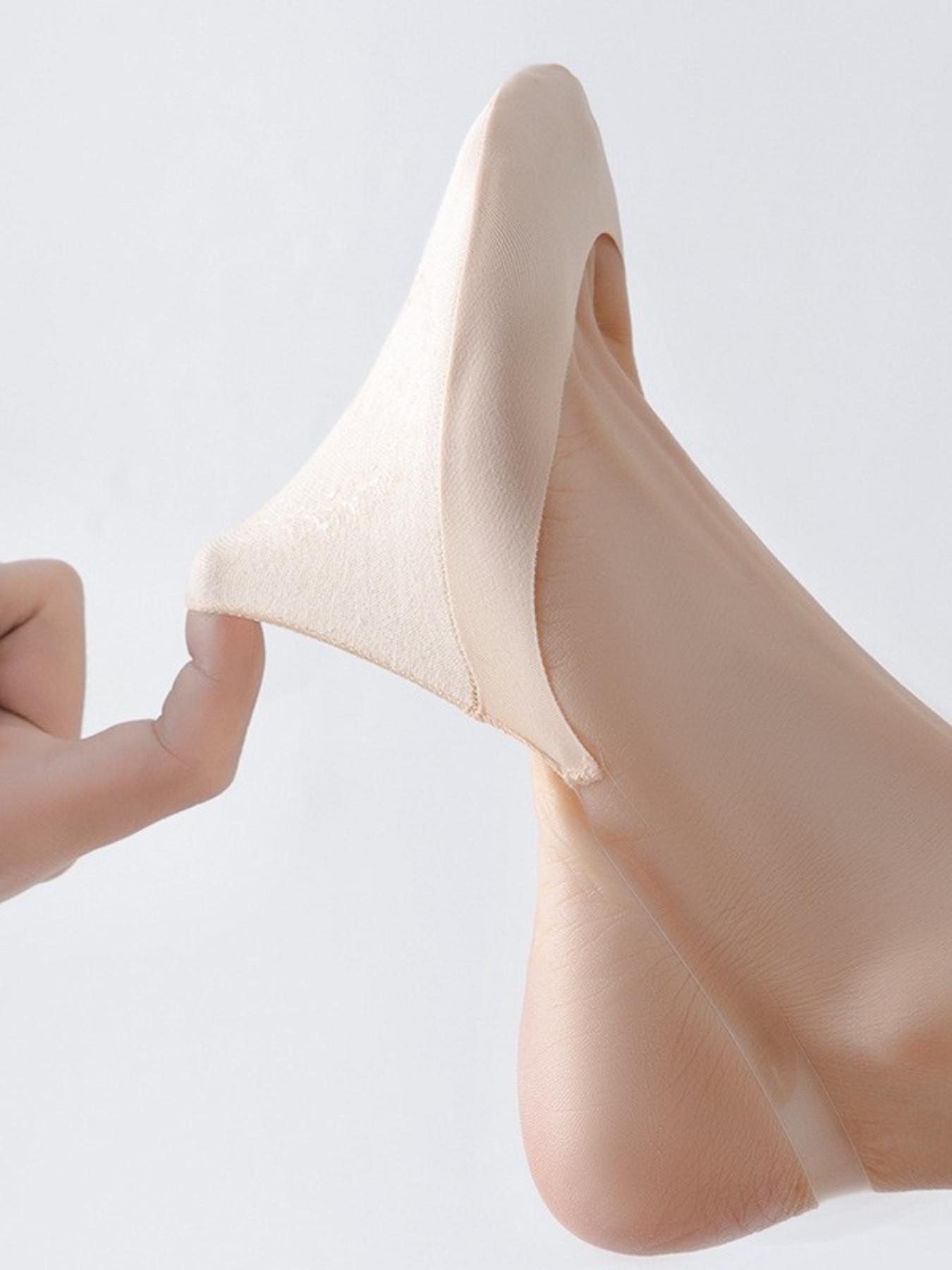 Women's Invisible Boat Socks, Lightweight Ice Silk, Anti-Slip Heel Grip, Breathable Low-Cut High-Heeled Shoes, Multiple Colors Available