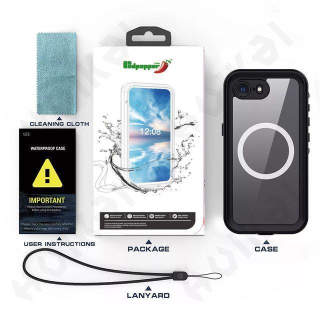 IP68 Waterproof Magnetic Case For iPhone 17 16e 16 15 14 Pro Max Pro 13Protector Full Body Protective Dustproof Phone Case
