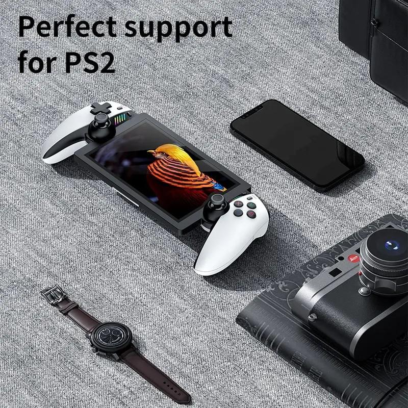 Portable Game Console M28, Supports Ps2 Large 3D Games, Dual Analog Sticks, Dual Vibration Motors, Hidden Stand, Ideal for Retro Gamers