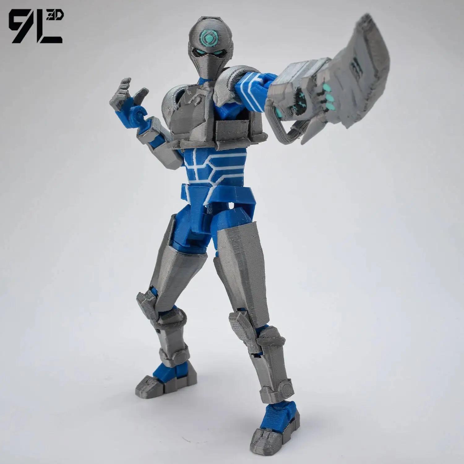 9L3D DIY Shapeshift Articulated Figurine - Titan13 T13 Dummy with 13 Joints, Movable Multi-Pose 3D Model Toy, Desktop Collectible, Tech Jacket Accessory, Gifts for Boys, Toy Photography Prop