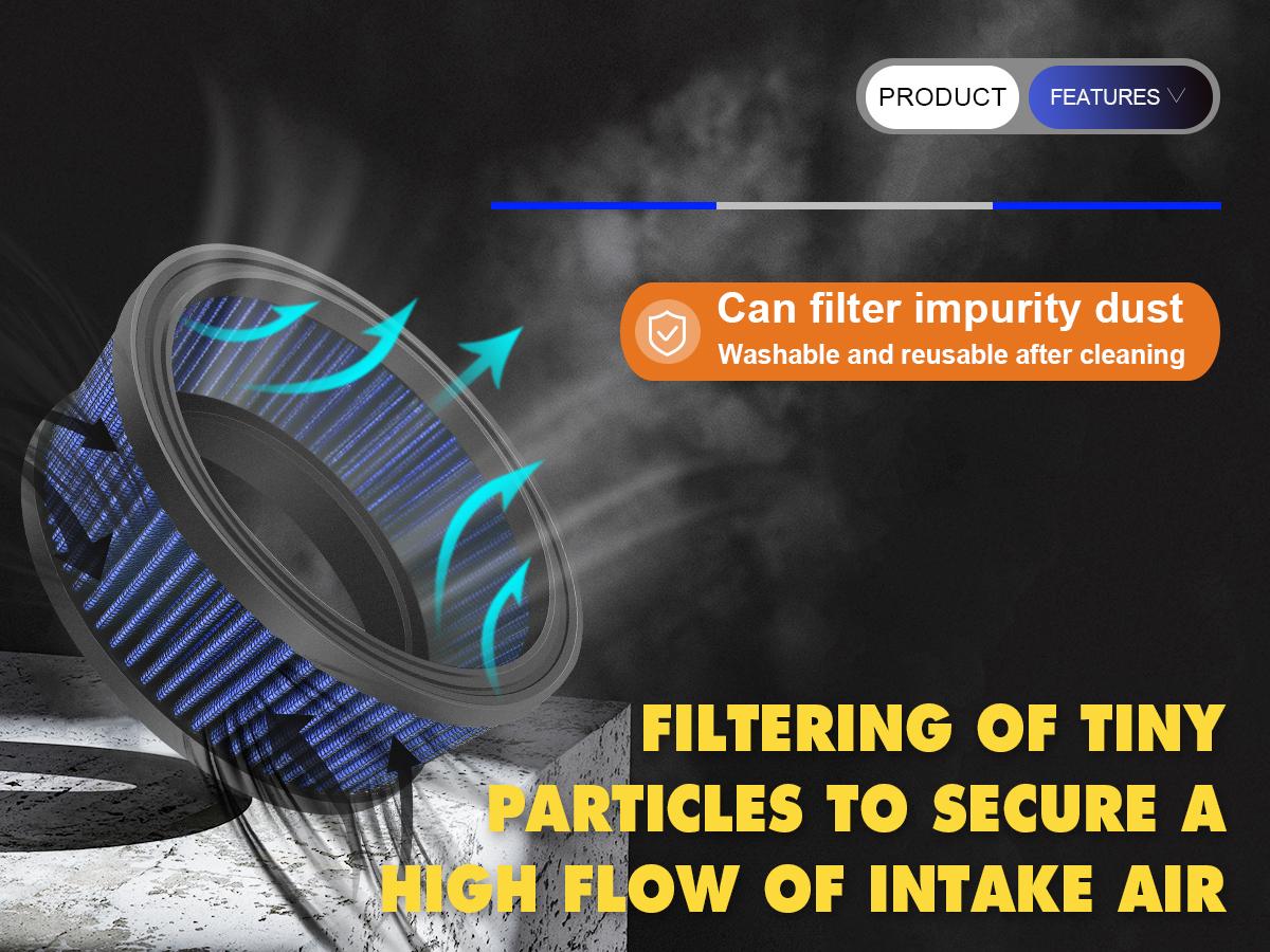 Black Clarion Air Cleaners Filters for Harley Fat Bob FXFB 107 FXFBS 114 Touring M8 114 117 Engine 2018-Up Billet Aluminum Face Plate Reusable Element Filter - Motor Parts Accessories