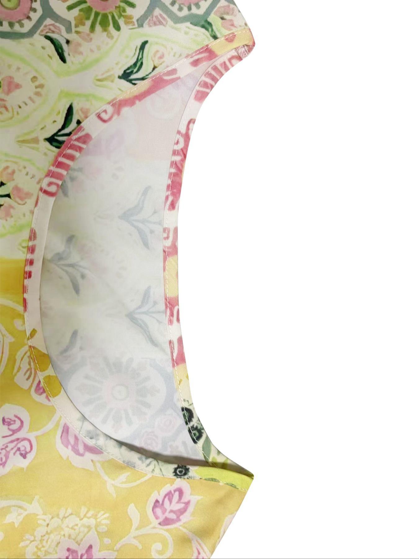 Women's Plus Size New Boho Patchwork Dress, Stylish Casual Wear, Comfortable Fit, Perfect for Daily, Spring Trendy Fashion Clothing