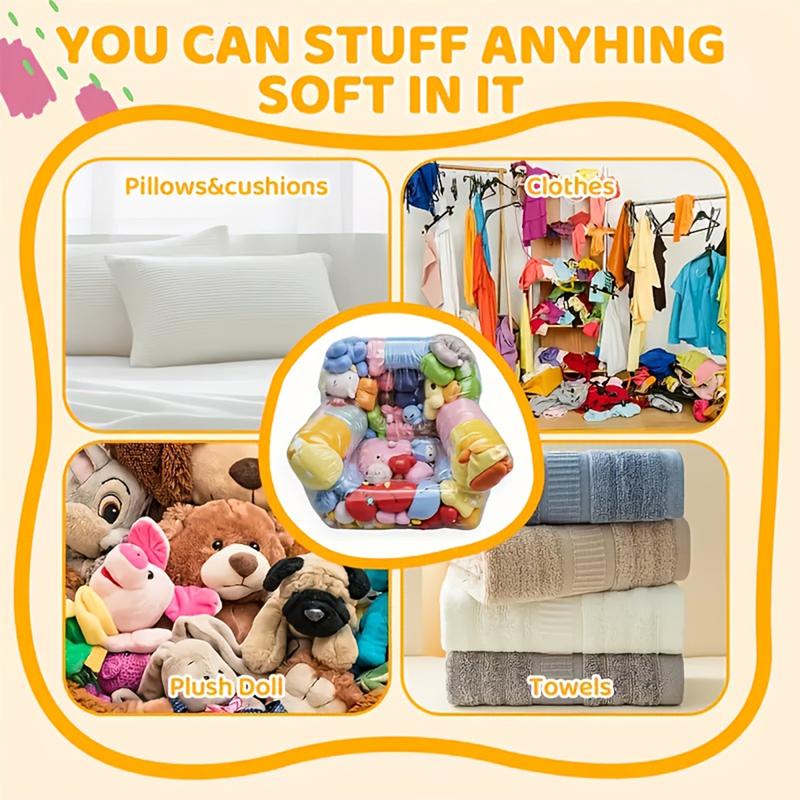 DIY Transparent Doll Sofa Cover, PVC Filled Animal Storage Display Rack, Cute Mini Furniture for Room Decor and Collection Storage