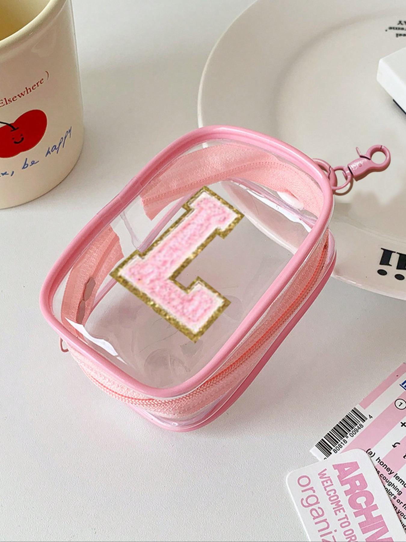 Portable mini transparent zippered storage bag, Zipper pouches, compact multi-functional storage bag, earphone charger storage box with key ring, transparent travel accessory, suitable for storing small items, data cable storage bag Organizer