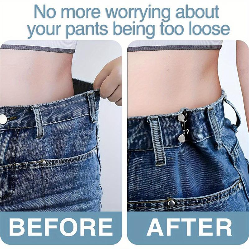Flower Design Jeans Waist Tightener, Adjustable Detachable Metal Waist Cinch Buttons, No Sew Pants Waist Clips, Fashion Floral Accessories For Women, Suitable For Loose Denim And Daily Outfits