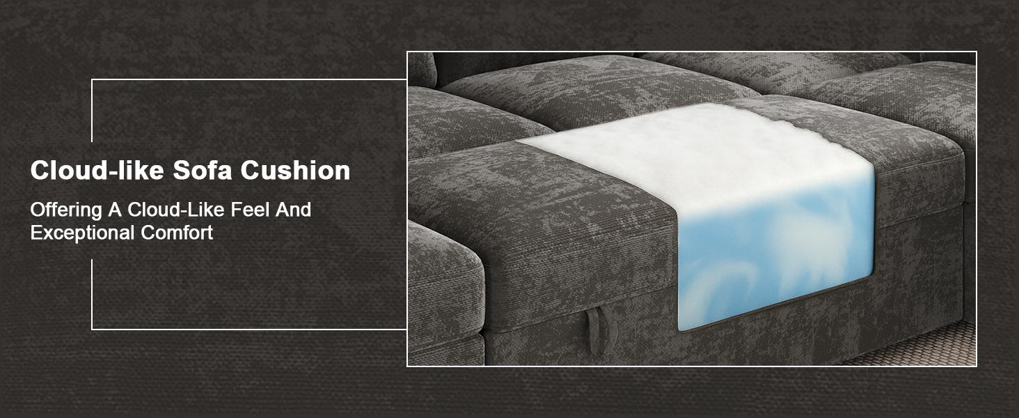 【4-5 Packages】86 Inch Sectional Sleeper Sofa, 5-7 Seat L Shaped Sleeper Sectional Couch with Pull Out Bed, Convertible Sofa Bed with Storage for Living Room, Apartment, Modular Cloud Couches 【4-5 Packages】86 Inch Sectional Sleeper Sofa, 5-7 Seat L Shaped Sleeper Sectional Couch with Pull Out Bed, Convertible Sofa Bed with Storage for Living Room, Apartment, Modular Cloud Couches