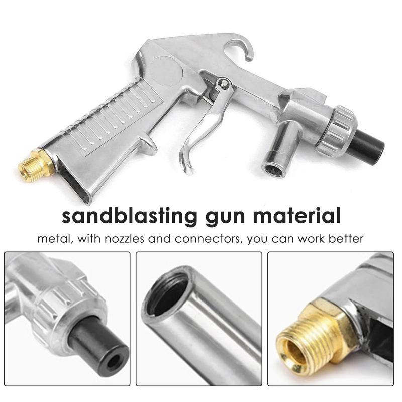 high-Precision Sandblaster Abrasive Air Sand Blasting Gun Efficient Kit Precise Spraying Contains Multiple Types Of Nozzles Sandblasting Machine Strong Sandblasting Tool Cleaning tools Rust Removal tools Polishing tools