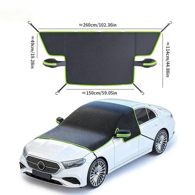 Car windshield sunshade panel, portable car sunshade, easy to install with reflective strips, strong sun protection, lightweight and durable, suitable for sedans/SUVs, car windshield sunshade covers, Car Sunshades For Windshield