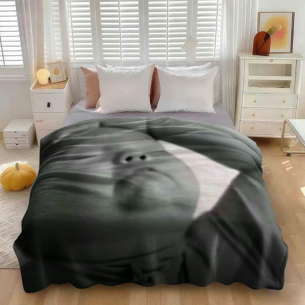 Funny Pattern Print Blanket, Flannel Series Bedding, Dormitory Blanket, Nap Blanket, Car Blanket, Office Blanket, Air Conditioning Blanket