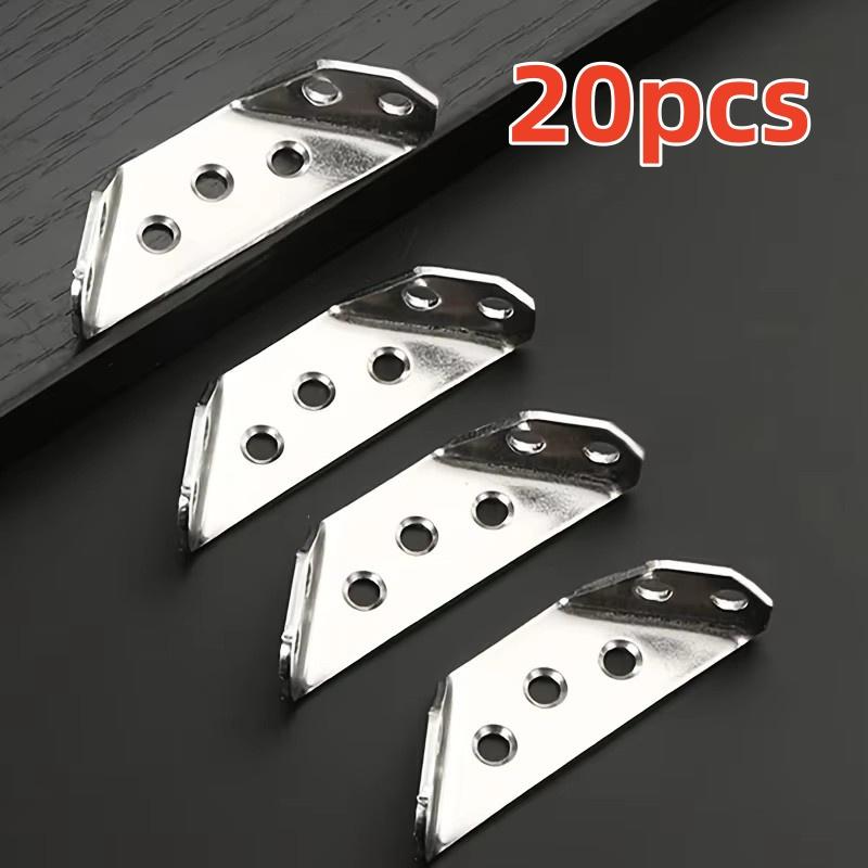 Metal Corner Brackets Set (10/20 Pieces), Durable Metal Corners for Cabinets & Drawers, Easy Installation Furniture Accessories