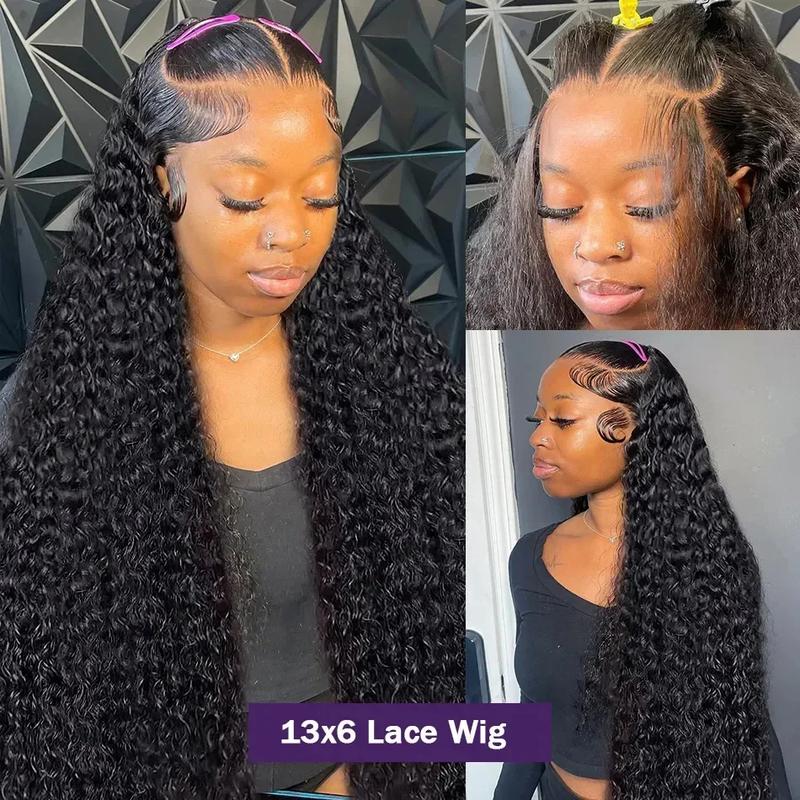 Bling Hair 180 Density 13x4/6 Hd Lace Frontal Wigs Brazilian 34 36 Inch Deep Wave Curly Real Hair Wigs 13x4 Glueless Drawstring Deep Wave Wig For Black Women Preplucked  TikTokShopHolidayHaul