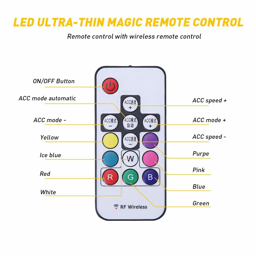 2pcs RGB 60CM LED DRL Light Car Headlight Strip Light Turn Signal Remote Control