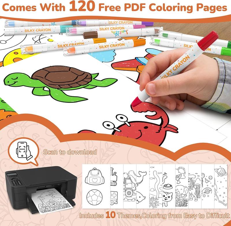 36 Color Twist Crayons for Toddlers 1-3 and Kids 4-8, halloween crayons bulk,Non-Toxic Washable Crayons 2-4, Ultra-Silky Easy-Grip Art Supplies, halloween crayons for kids markers for coloring