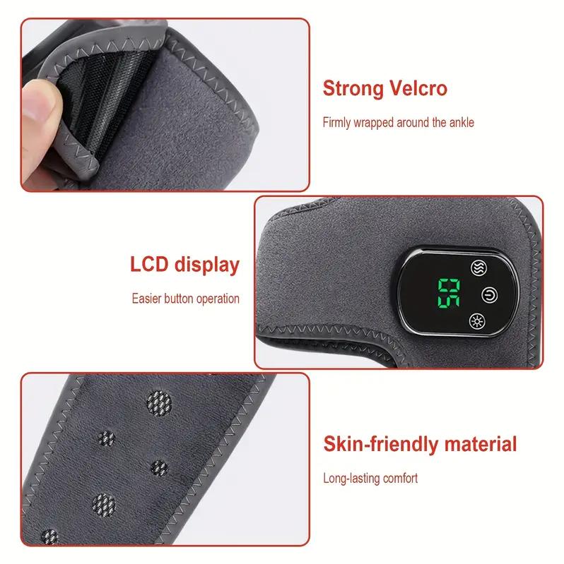 Foot Massager, 3-in-1 Foot Revive Massager, Cordless Heated Ankle Wrap with 3 Vibration Mode, 5 Heat Levels for Achilles Tendinitis And Plantar Fasciitis (2pcs)