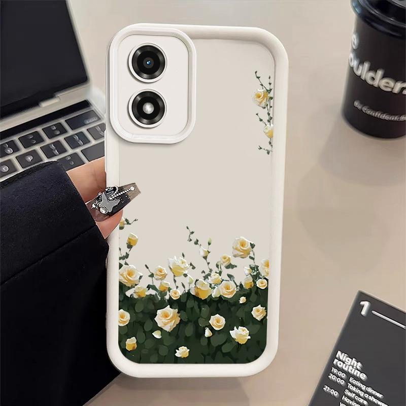 1 Piece Elegant flowers Stylish For Moto G04S 4G Case With Comfortable feel Finish Featuring Impact Resistant For Casual