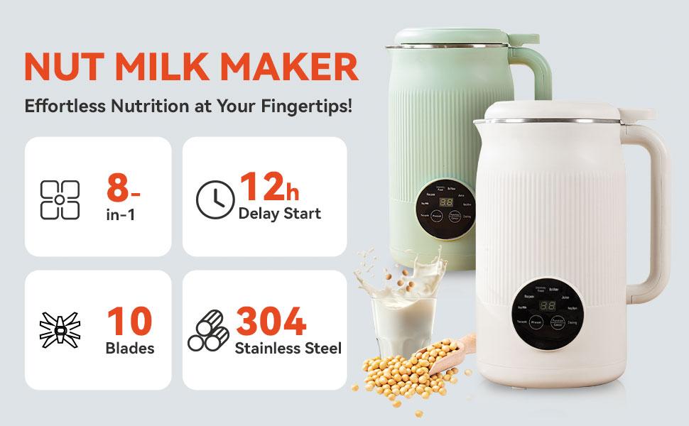 Fully Automatic Nut Milk Blender Juice Blender Watermelon Soy Milk Citrus Juicer Picnic Home Soybean Milk Machine,