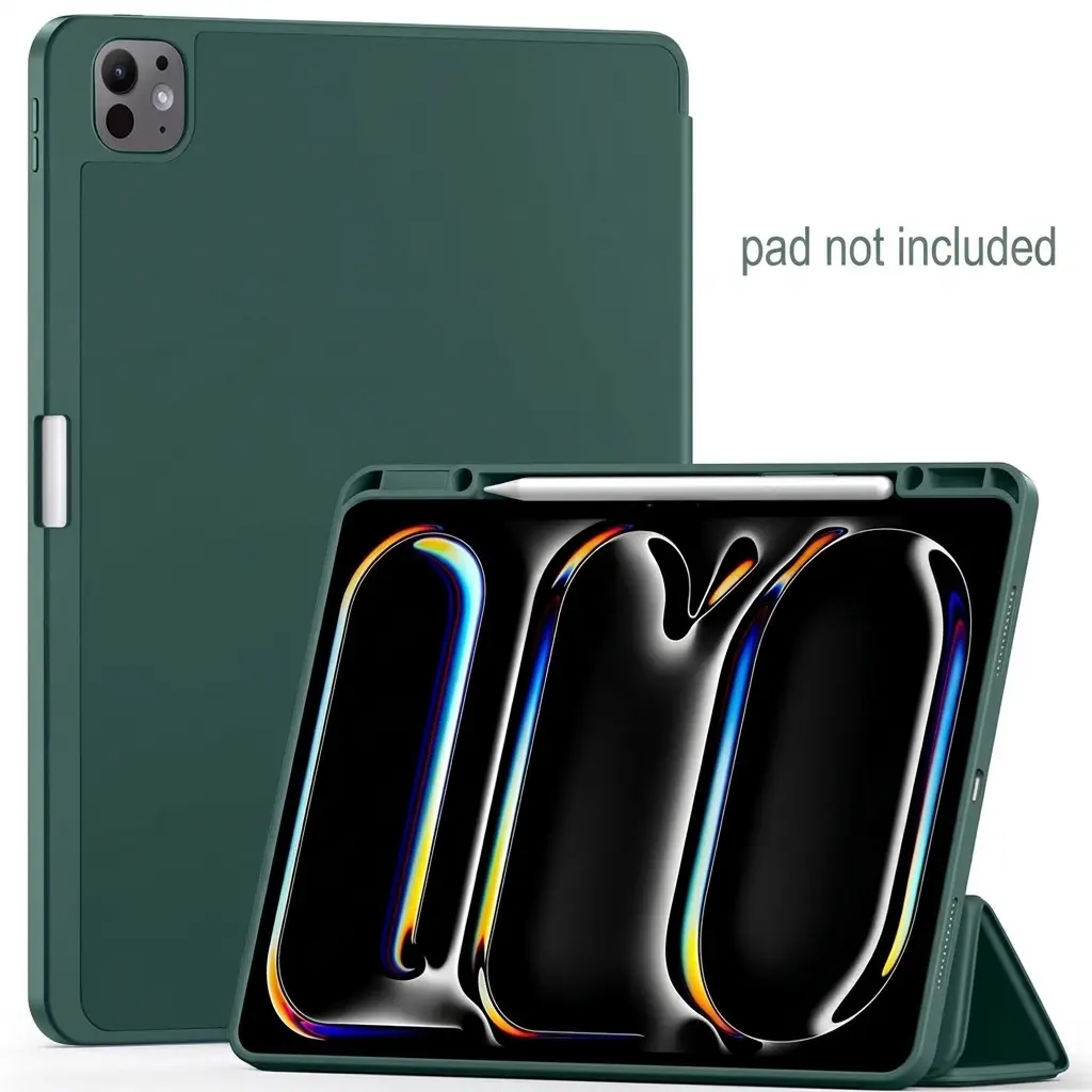 iPad Pro 12.9" Case, Soft TPU Protection, Pencil Holder, Tri-Fold Stand, Auto Wake/Sleep (Case Only)