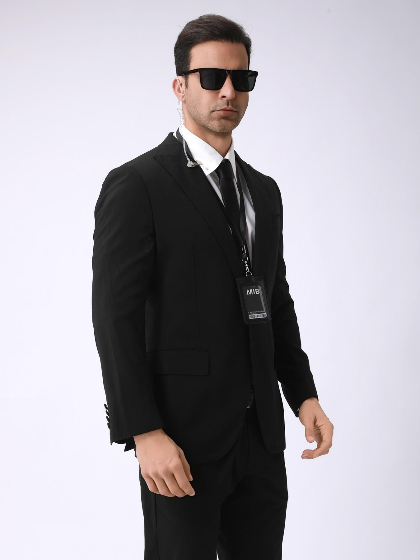 5pcs Role-Playing Costume Set, Secret Agent with Glasses, Earpiece, Tie, Card, Card Holder, Rope, Perfect for Parties, Festivals, Birthdays