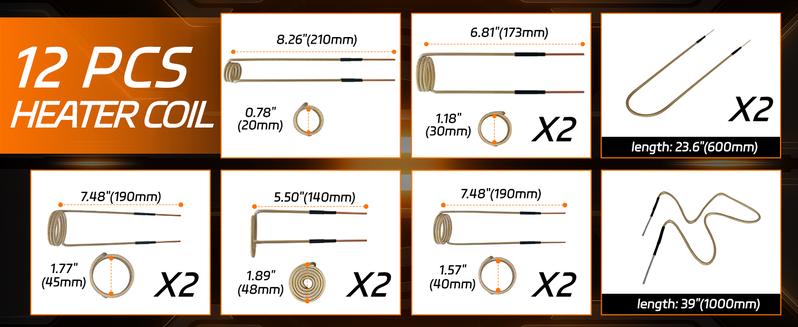 SOLARY Induction Heater Kit 110V – Heavy Duty Automotive Bolt Removal Tool with Blue Aluminum Case