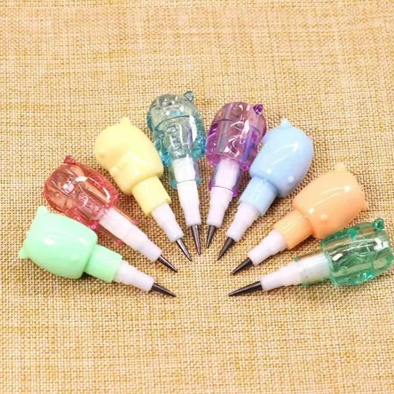 2pcs/Set Cute Bear Non Sharpening Mechanical Pencil Student Writing Pen School Office Supplies Pencil Stationery Gifts