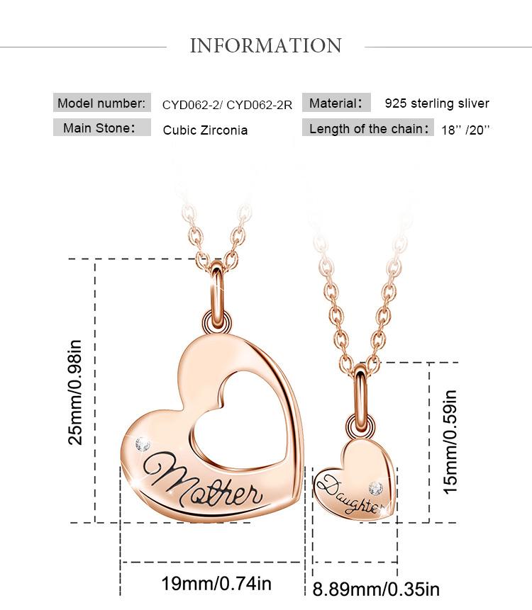 Harmony 'Mother & Daughter' Heart Pendants, Luxury Cubic Zirconia Necklace Set, Meaningful Jewelry Gift, Heartfelt Birthday & Holiday Gift