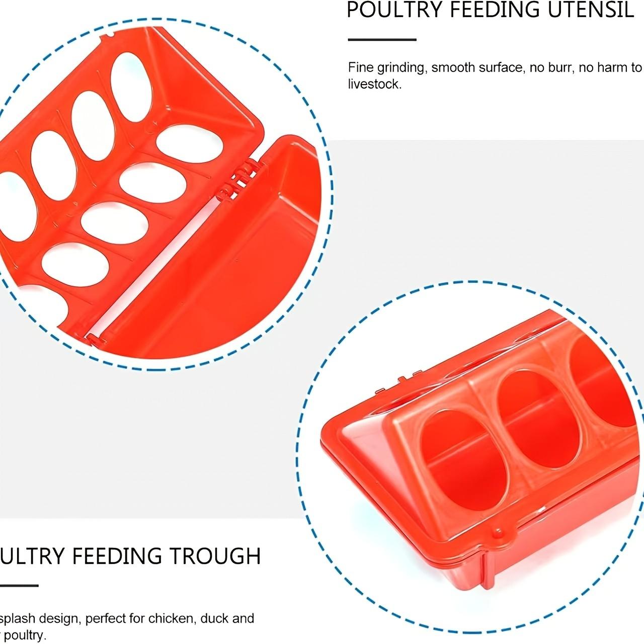 Chicken Feeder Multi-Pore Food Box, Poultry Feed Dispenser, Anti-Scrambling Chicken Slot, Farming Supplies, Chicks & Quail Feeders, Chicken Feeder For Birds