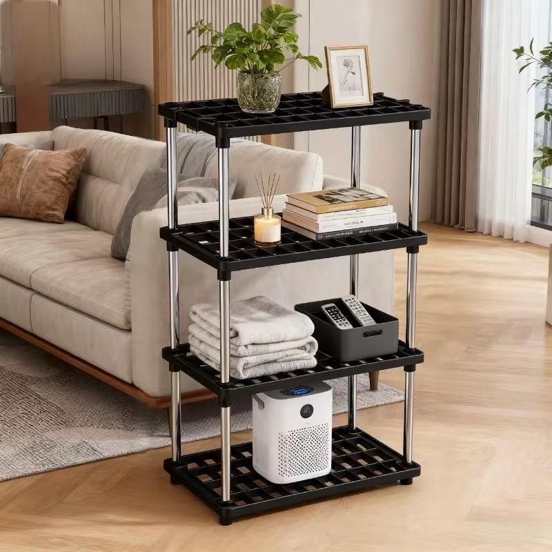 Multi-Purpose Storage Rack for Bathroom, Closet, Laundry Room, Standing Organizer, Large Capacity, Space-Saving Design