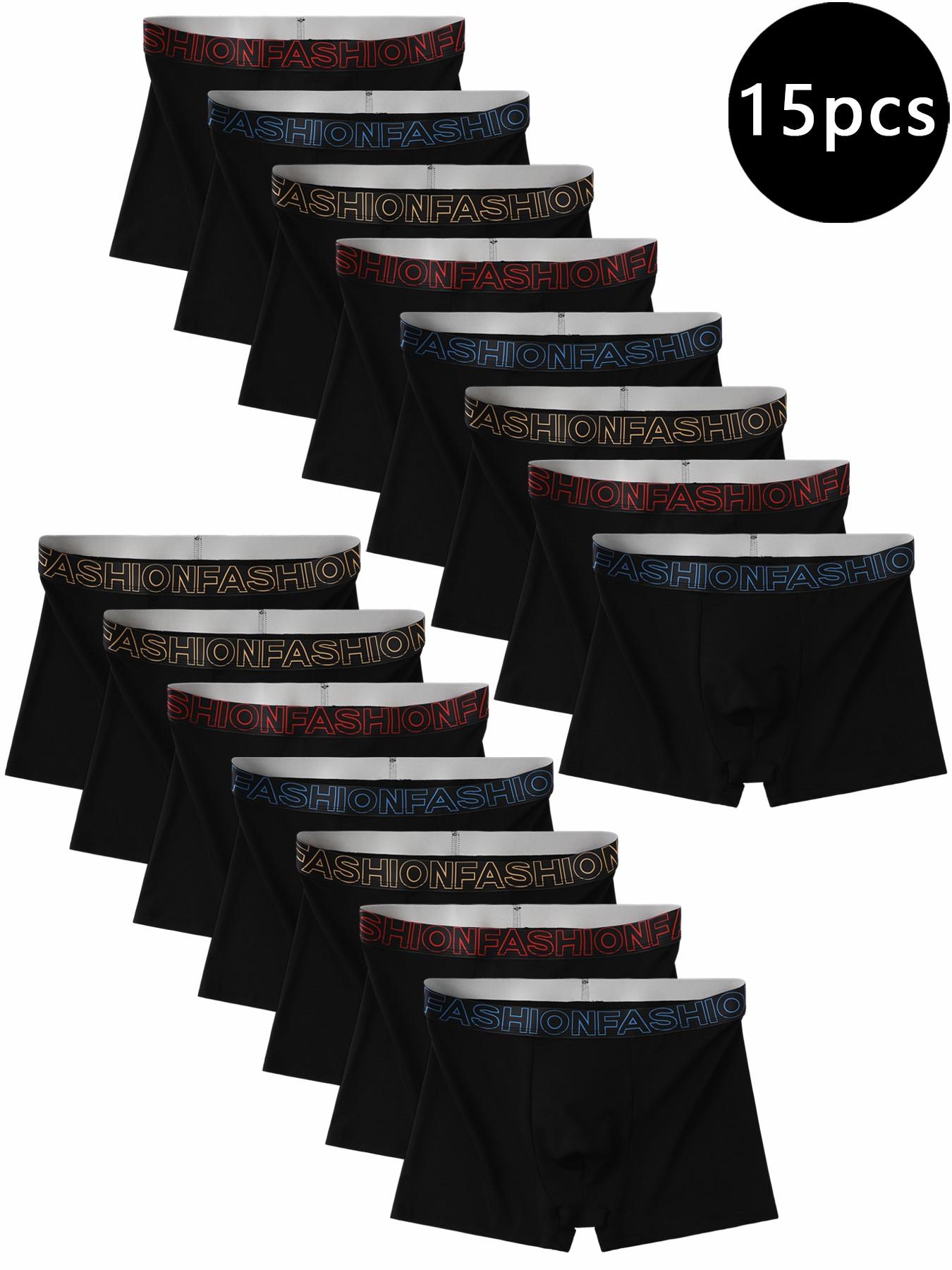 Trendy men's boxer briefs, quick-drying and sweat-wicking boxers, stylish waistband, suitable for both daily wear and sports