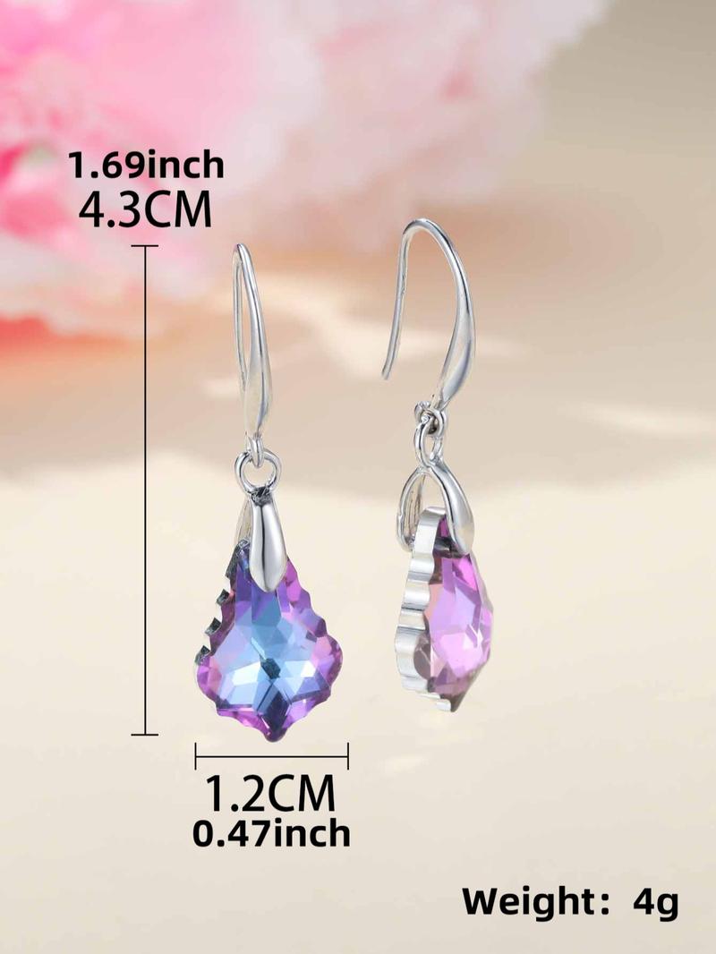 Water Drop Shaped Dangle Earrings, Artificial Crystal Earrings for Women, Fashion Jewelry for Party, Daily Clothing Decor, Trendy All-match & Exquisite Jewelry for Birthday Gift
