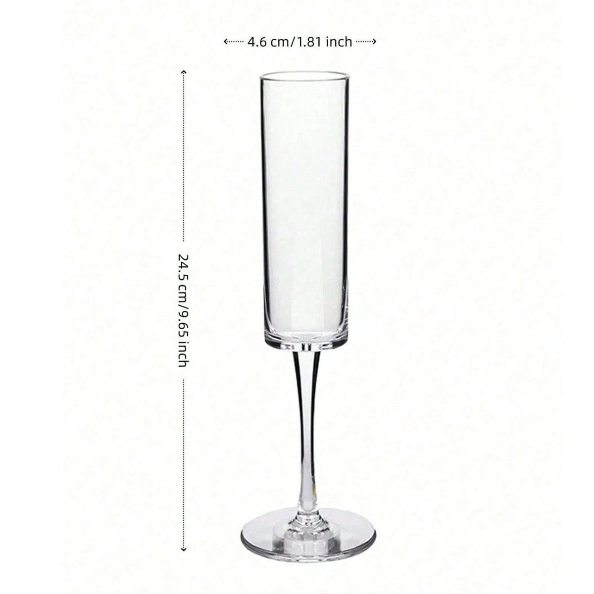 3/6 Pack Shatterproof Acrylic Champagne Glasses, 5.5oz Reusable Highball Cups, Transparent Martini Glasses, Perfect for Cocktails and Desserts