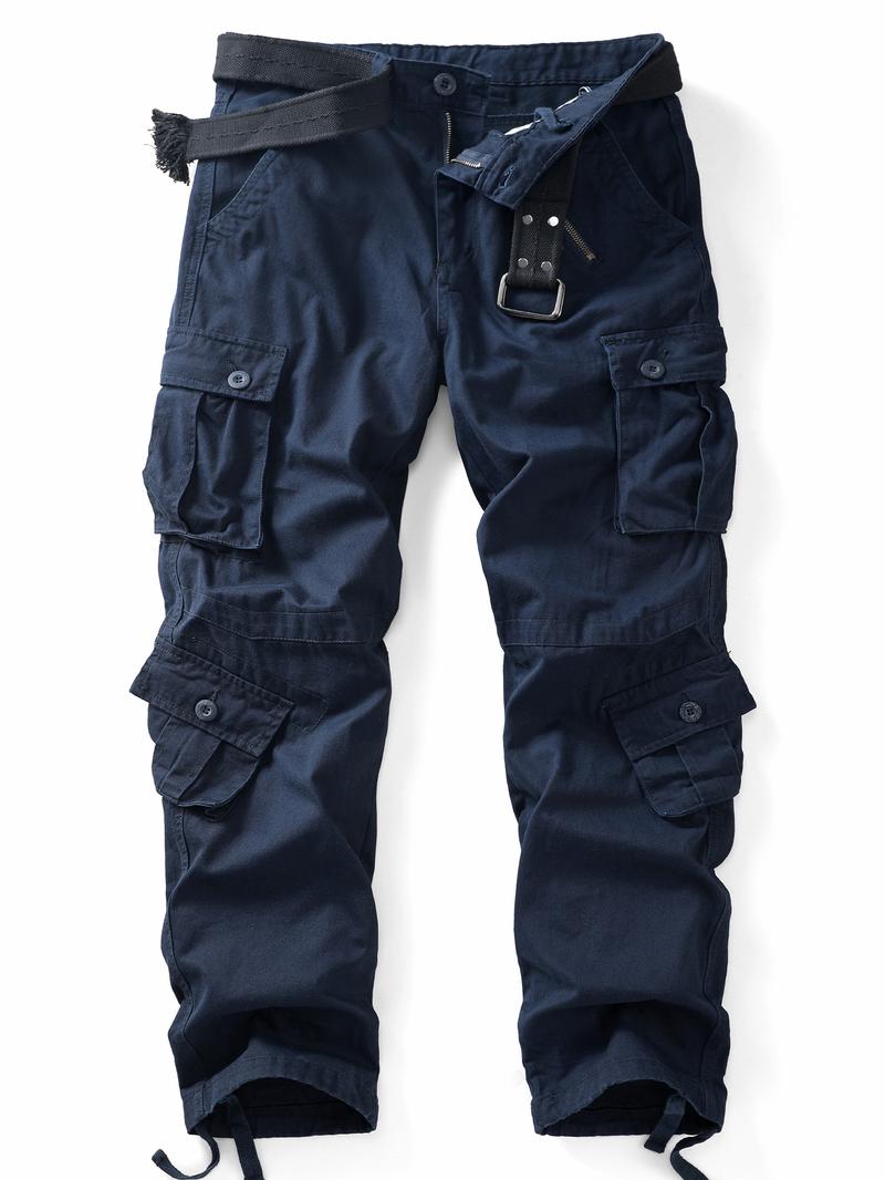 AKARMY Men's Casual Cargo Pants Military Army Camo Pants Combat Work Pants with 8 Pockets 3357-heise (No Belt) Fathersdaygift Tactical Uniform