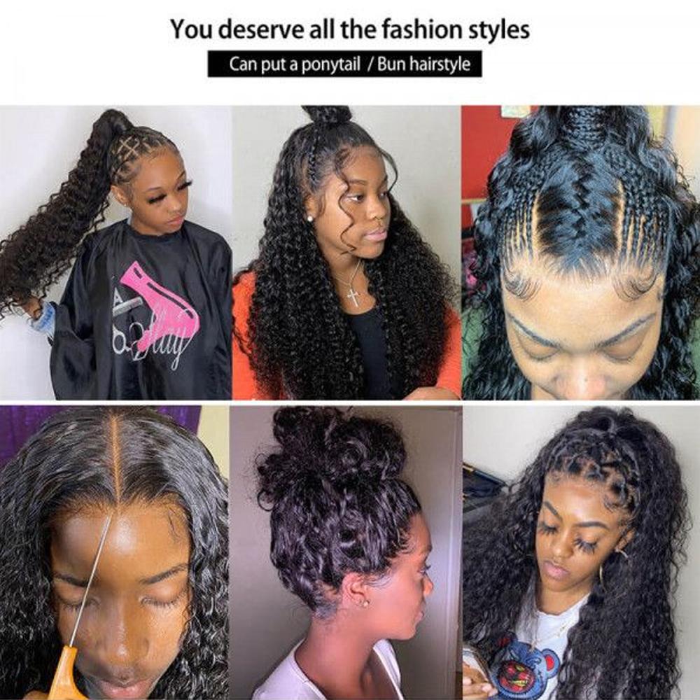 Bling Hair 30 34 Inch Curly Wigs 13x4 HD Lace Front Human Hair Deep Wave 13x6 Lace Frontal Wig Brazilian 180 density For Women Bling Hair 30 34 Inch Curly Wigs 13x4 HD Lace Front Human Hair Deep Wave 13x6 Lace Frontal Wig Brazilian 180 density For Women