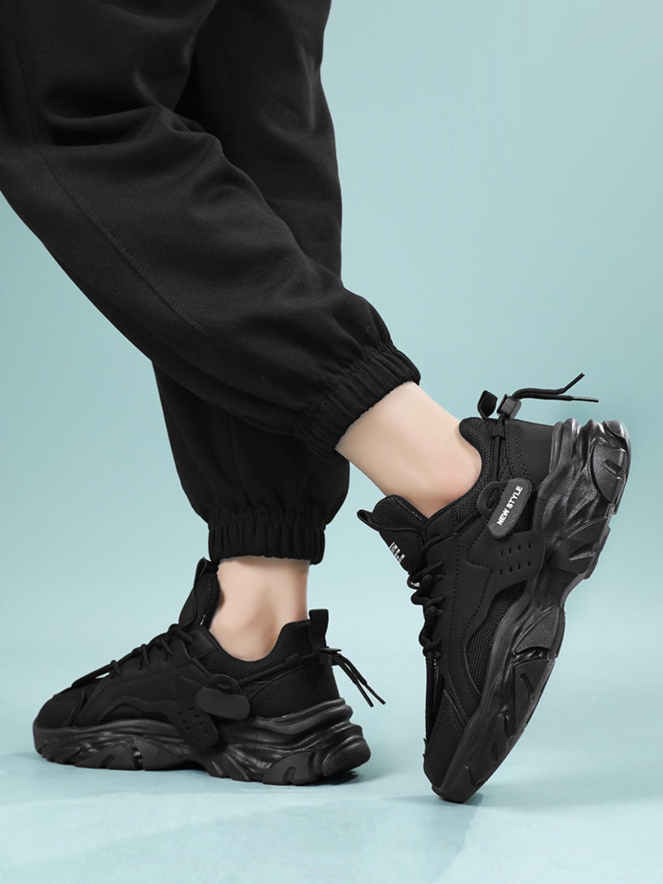 Men's Sporty Lace Up Walking Shoes, Casual Comfortable Breathable Running Shoes, Trendy All-match Sneakers for Daily Wear, Closed