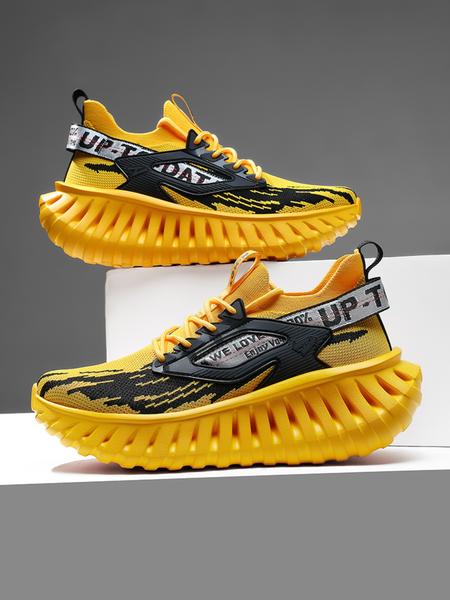 Men's Large Size Comfortable Outdoor Casual Shoes, Unique Design, Textile Lining, Rubber Sole, Fashion Element, Perfect for Sports Enthusiasts, Athletic Sneaker