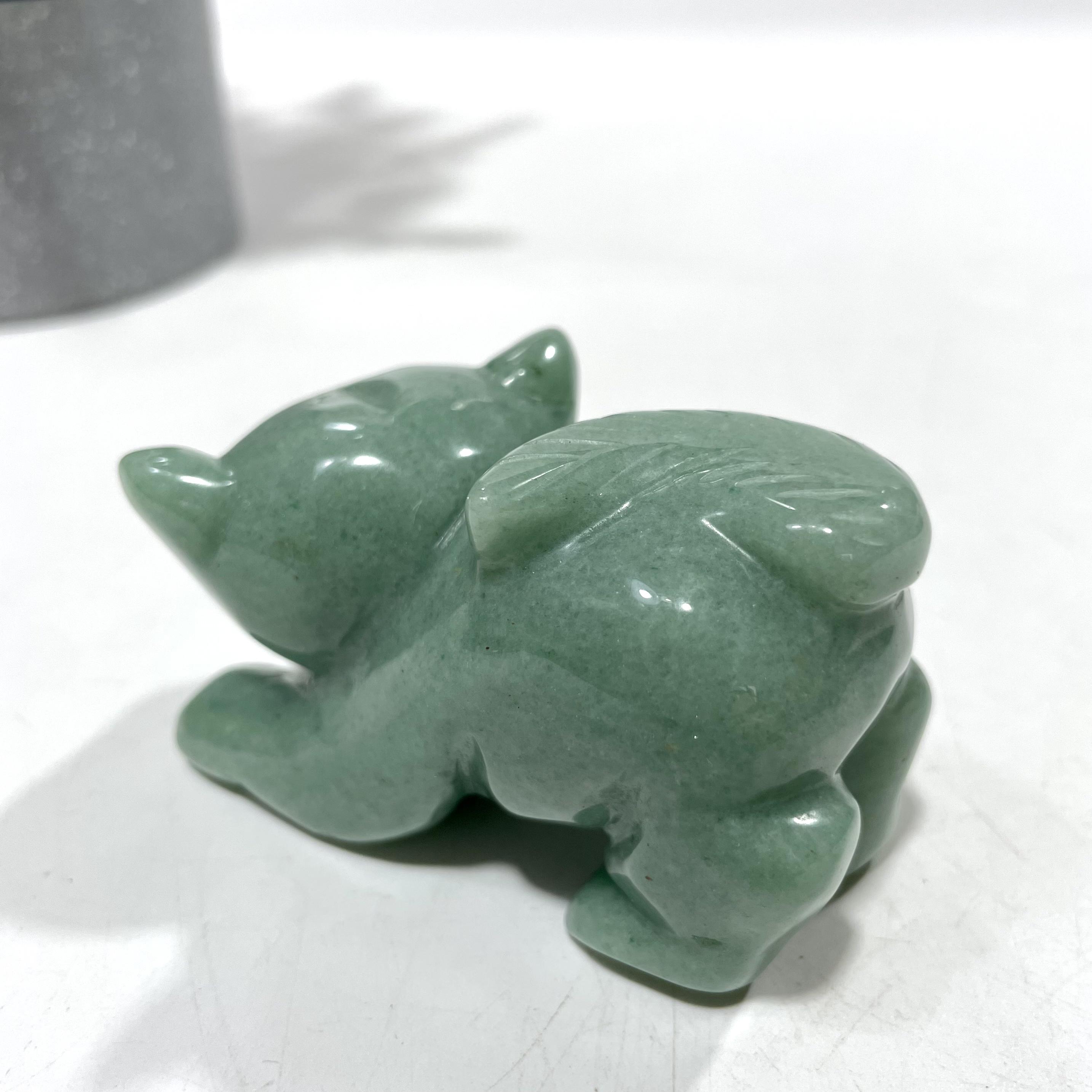 Green Aventurine Animal Crystal Carvings Flower Fairy Cat bird Tortoise Dolphin Bear Fish Seal Dinosaur Rhinoceros Frog Shark Carvings Healing Stones Natural Stone Chakra Balancing Reiki Home Office Decor From IG Crystal