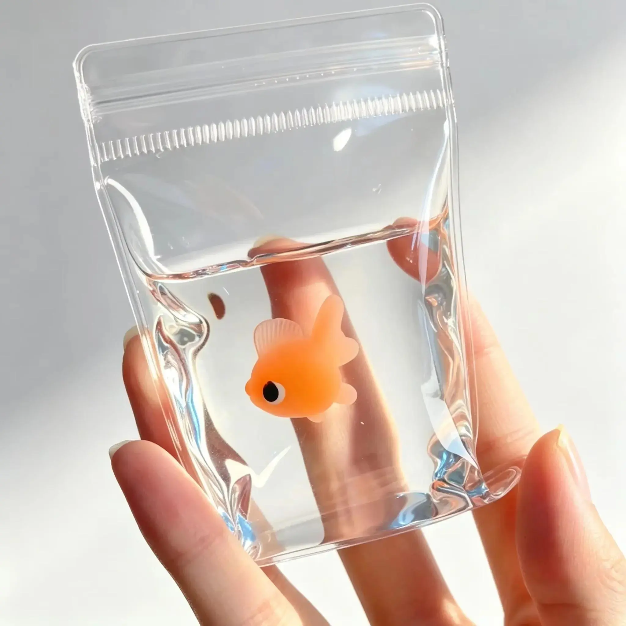 Taba Soft Transparent Fish, Fidgeting Squishy Squeeze Toys Relaxed Senses, Christmas Gifts for Children Adults, Bag Ornaments