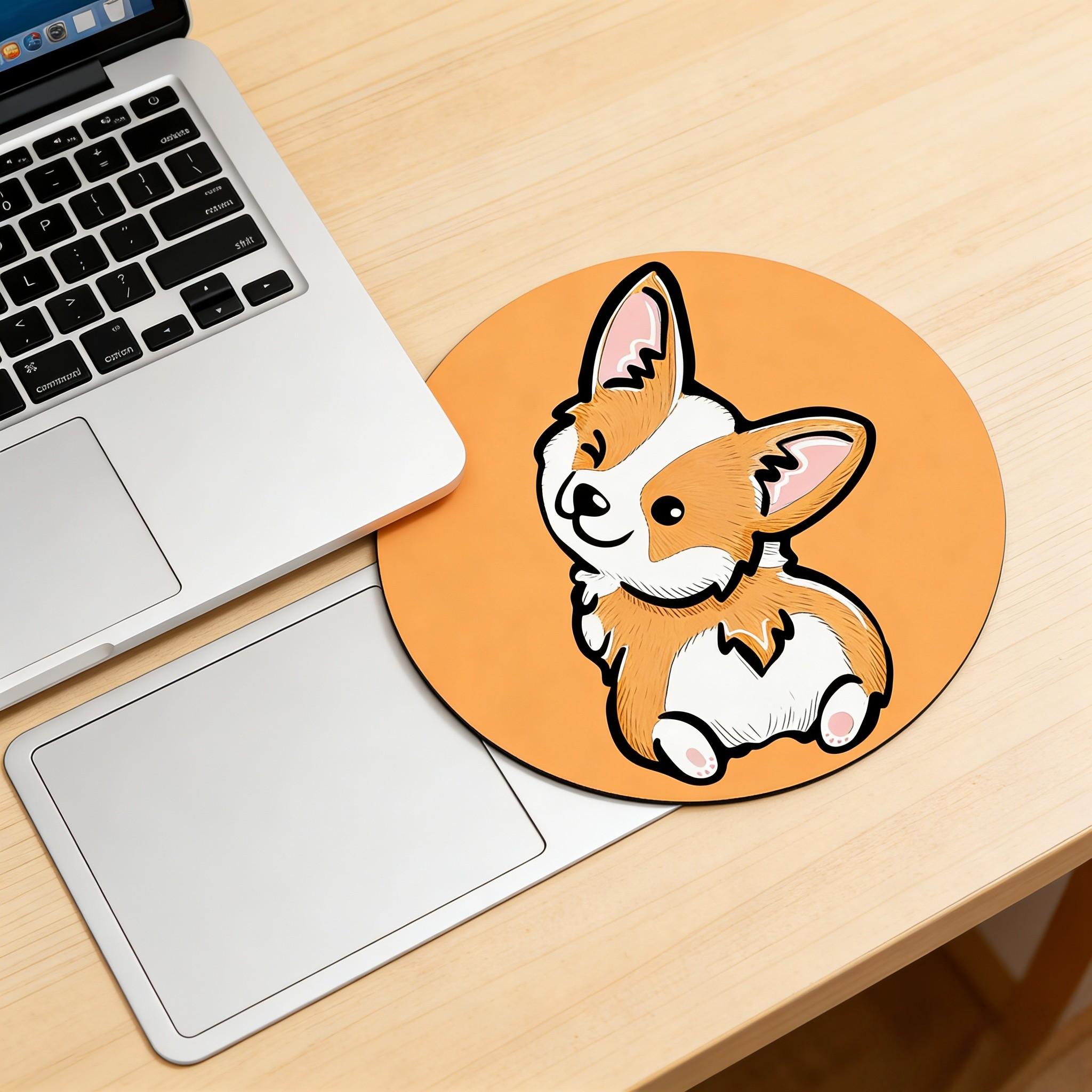 Fashionable Cartoon Round Mouse Pad, Non-Slip Rubber Base, Small Desktop Mat for PC/laptop, Gaming/mouse Pad, Gift for Girls/women, 7.87 Inches