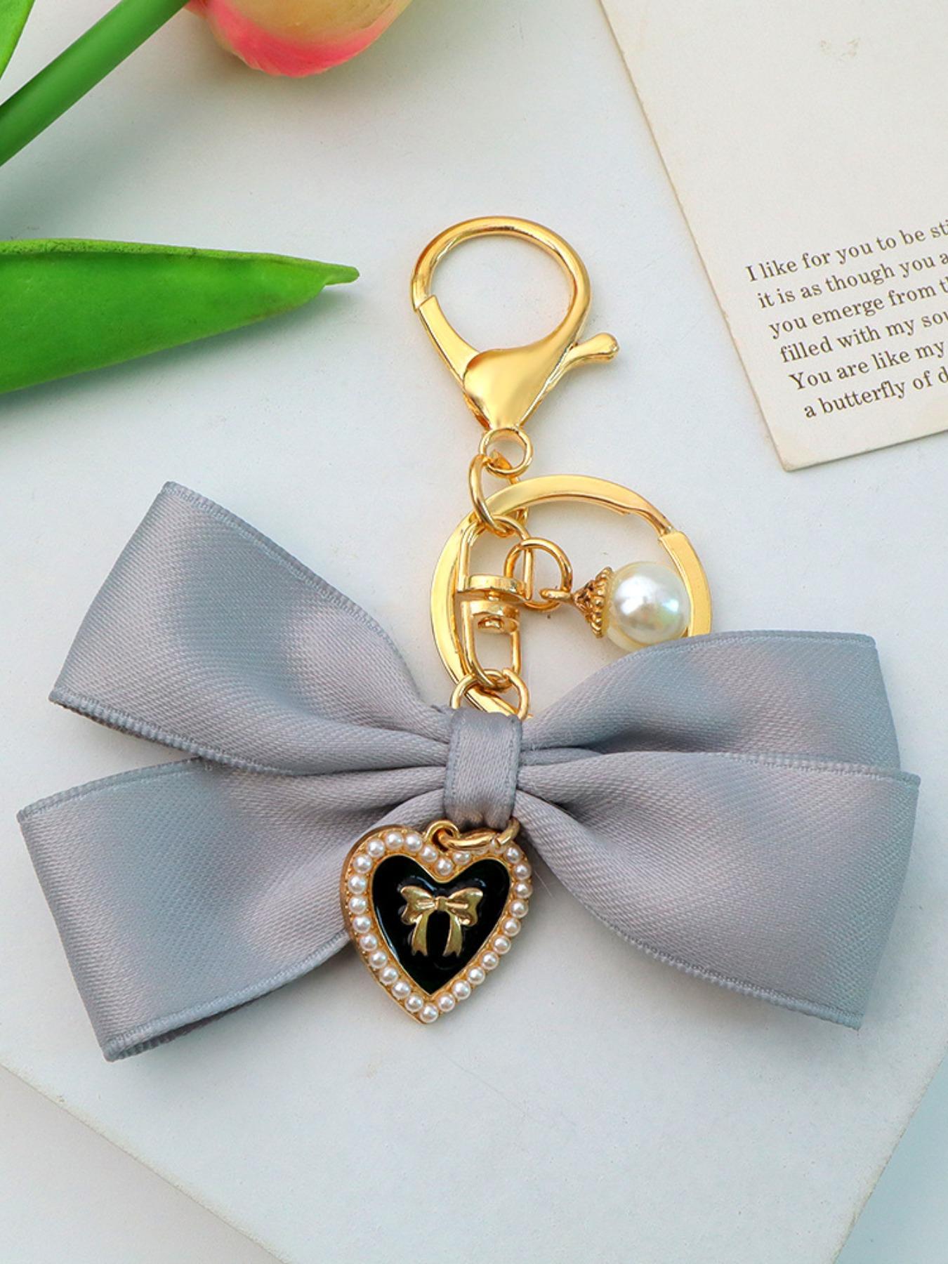 Women's Elegant Bowknot Design Bag Charm, Cute Trendy Bag Keychain, Fashionable Bag Decoration for Women Daily & Car Key Decor