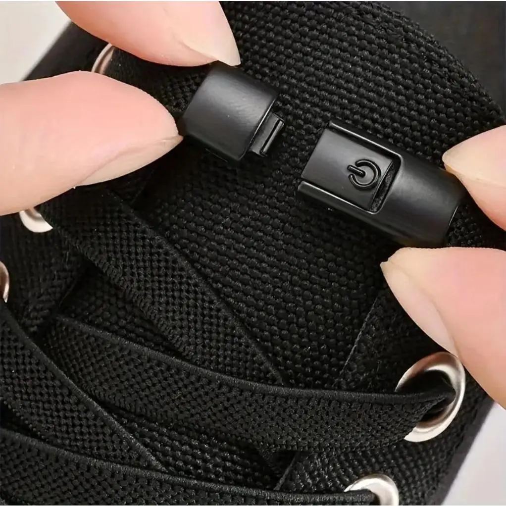 No-Tie Elastic Shoelaces with Metal Lock Buckle – Adjustable Stretch Shoe Laces for Sneakers, Lightweight Unisex Replacement Laces for Men & Women, Sports & Daily Wear