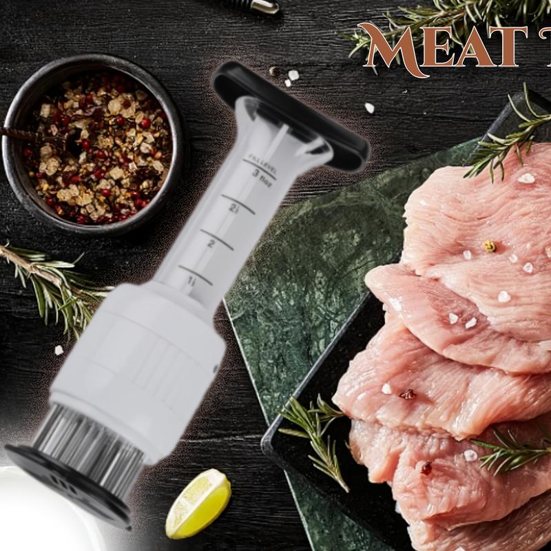 Meat Injector Kit for Tender Steaks, Professional Chef-Approved Injector for Flavoring and Tenderizing, Essential BBQ Grill Accessory