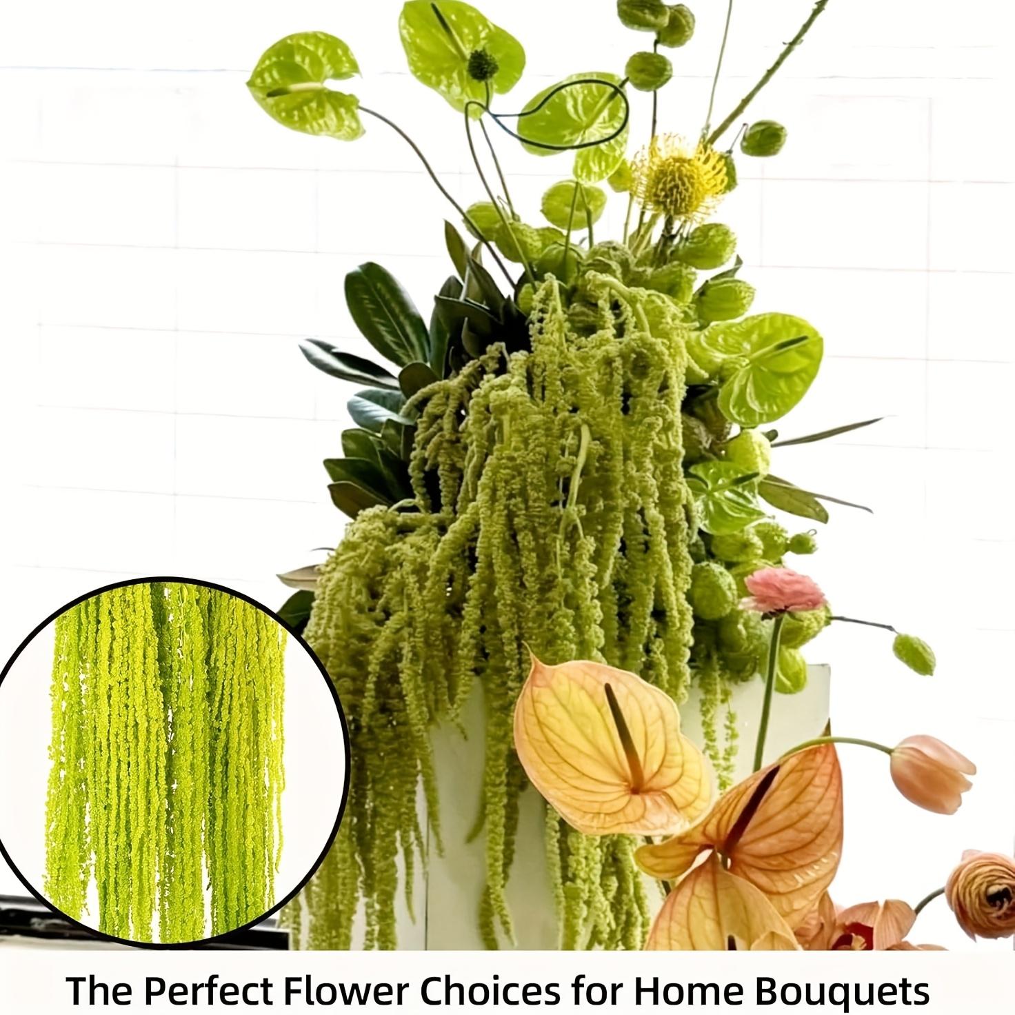 10 Artificial Amaranth Flowers - Elegant Green Wisteria Hanging Flowers, Suitable for Bohemian Home, Pie, Wedding Center, Christmas, Valentine's Day, Outdoor Garden Decoration, Photography Props, Bridal Bouquet Accessories, Wedding Center Decoration