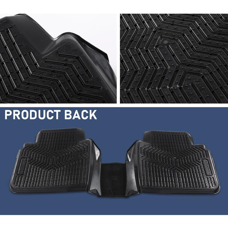 CROSSDESIGN Fit For 2023-2024 Honda Accord Front & 2nd Row Heavy Duty Tpe Floor Mats Liner