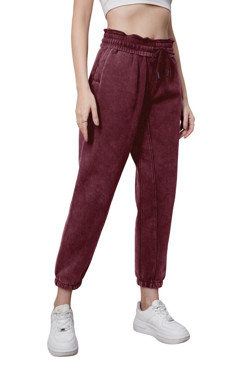 Faiable UNISEX Cool Pants. Soft fleece lining for warmth and comfort. Elastic waistband with drawstring for a great fit. Handy pockets. Ideal for daily wear, whether on a casual outing or at home Menswear Trouser Plain Red Beige