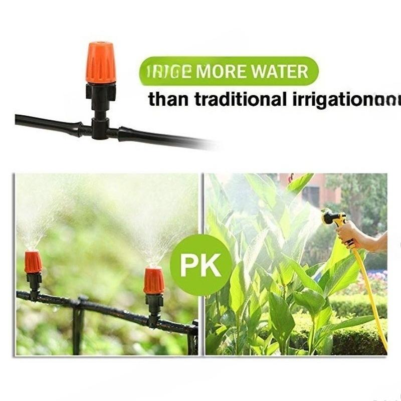 Adjustable Orange Misting Set, Cooling Device for Farms, Outdoor Low-Pressure Sprayer in Summer, Automatic Garden Watering Device