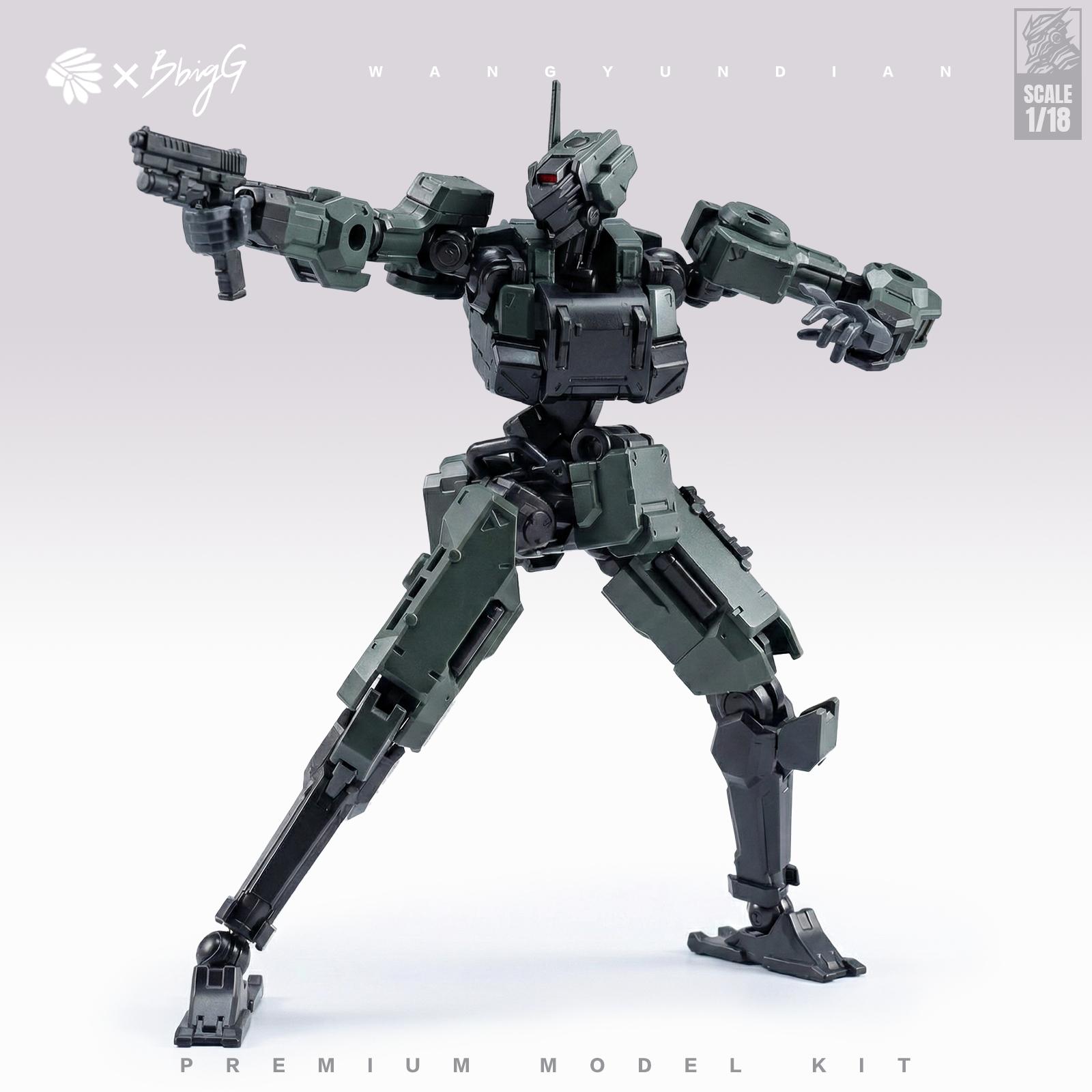 1/18 Scale High Mobility Mecha Model Kit, 3mm Universal Interface, Customizable, Includes Accessories & Display Base, Desert, Metal